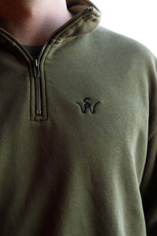 Forest Green Lightweight Quarter Zip