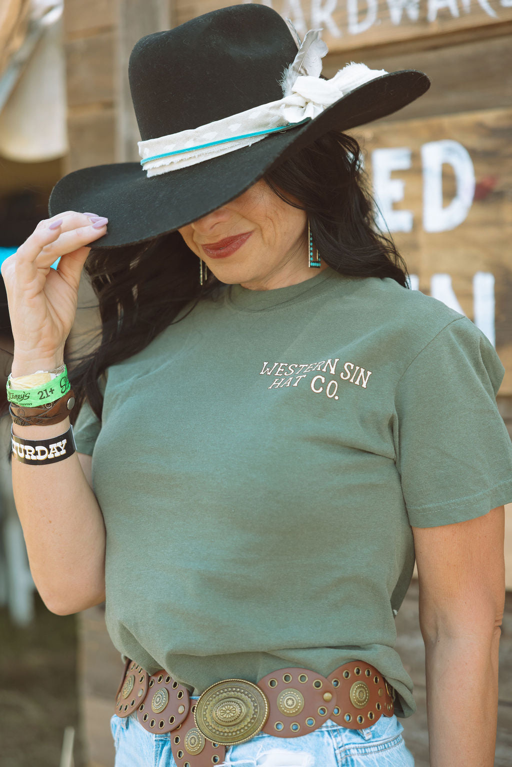 Need A Prayer T-shirt front wearing it