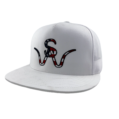 White America First Hat Front