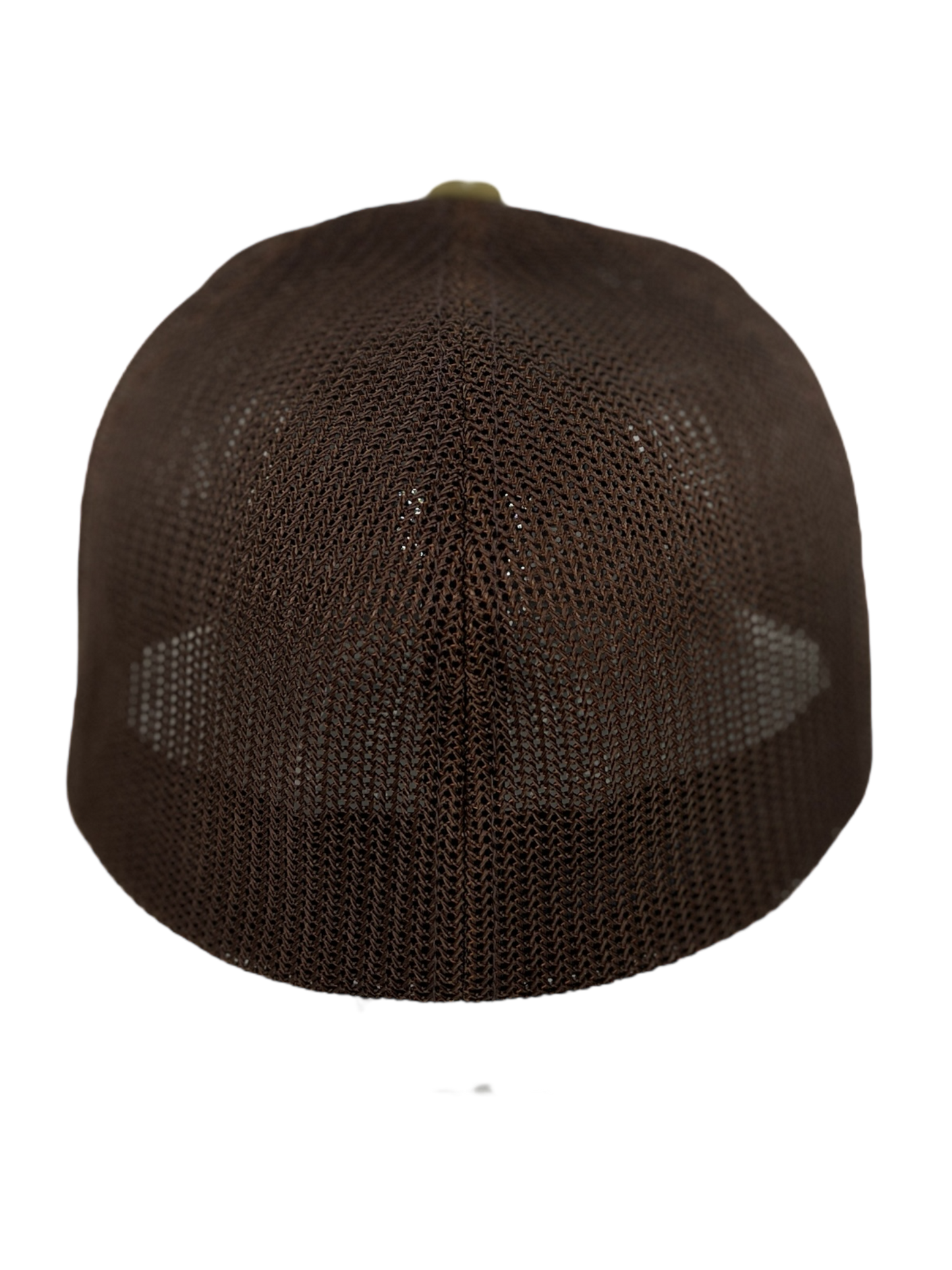 Brown back of flex fit hat