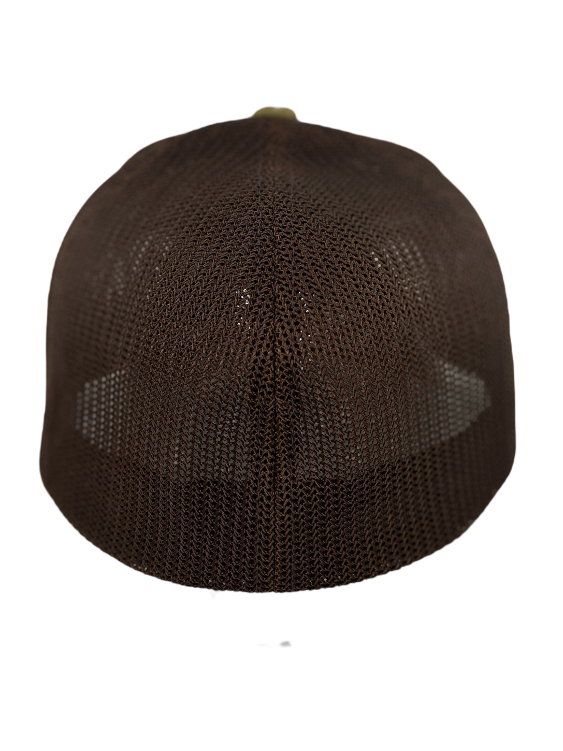 Brown back of flex fit hat
