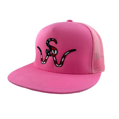 Pink America First Hat Front
