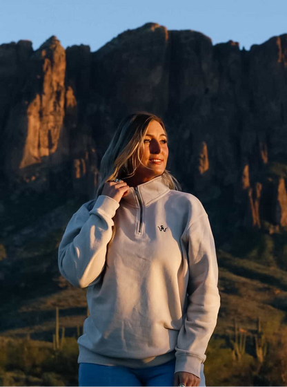 Creme Lightweight Quarter Zip