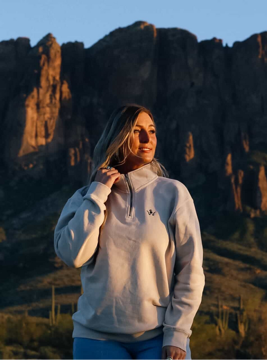 Creme Lightweight Quarter Zip